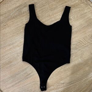 Free People Black Bodysuit